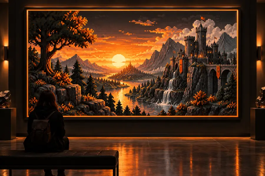 Finished pixel art version of the reference